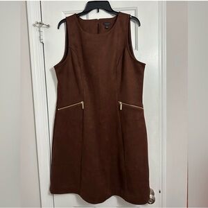 Ann Taylor Faux Suede Sleeveless Dress - Size 14